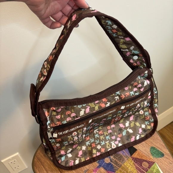 The Very Lovely Bag Co., Women's Spring Casual Compact Shoulder Bag, Brown - Picture 6 of 6